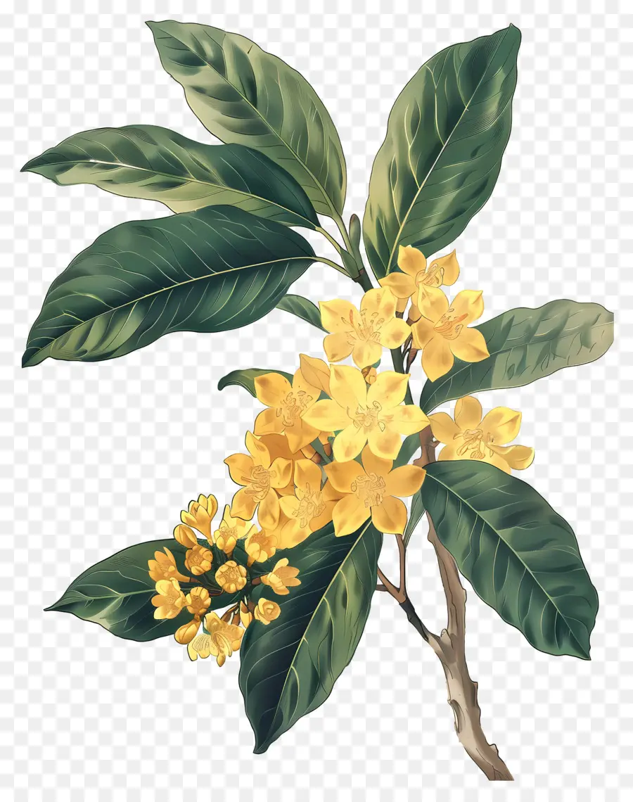 Flor De Osmanthus，Flores Amarelas PNG