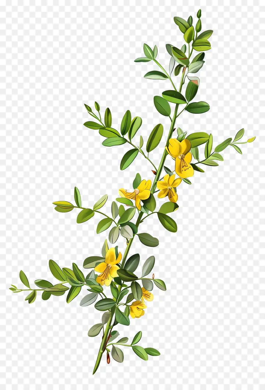 Flor Cytisus Wolgaricus，Flores Amarelas PNG