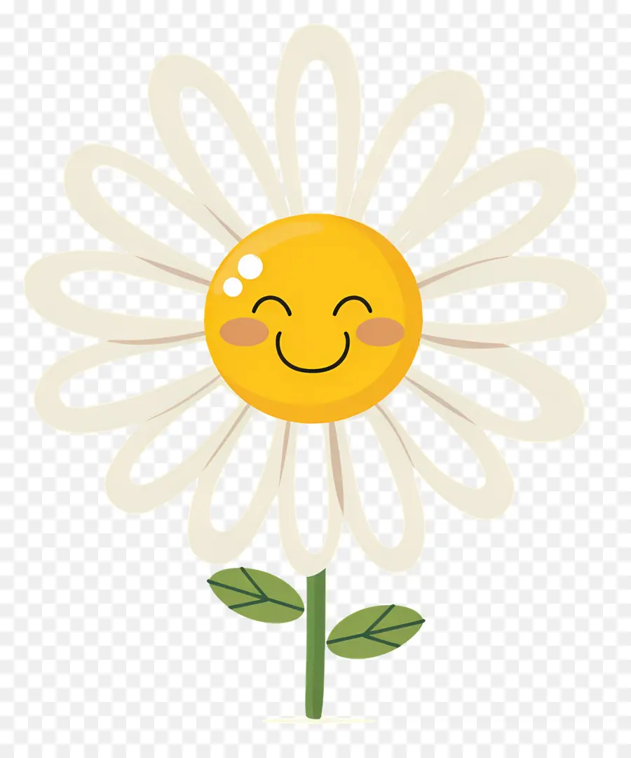 Emoji De Flor，Margarida Feliz PNG