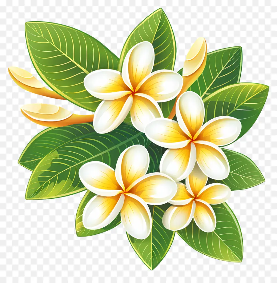 Flor De Frangipani，Guirlanda Floral PNG