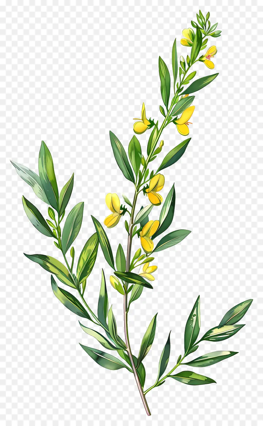 Flor Cytisus Wolgaricus，Flores Amarelas PNG