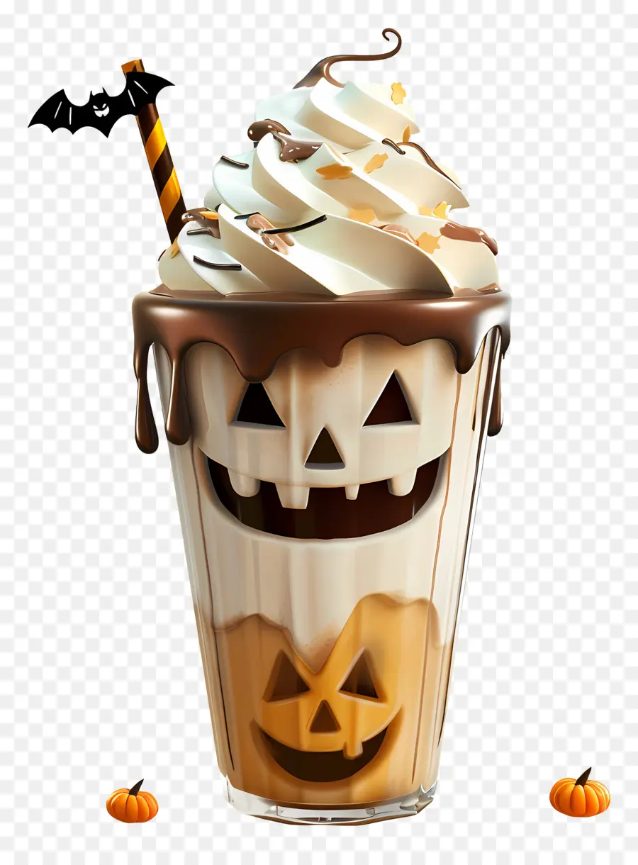 Batido De Halloween，Milk Shake De Abóbora PNG