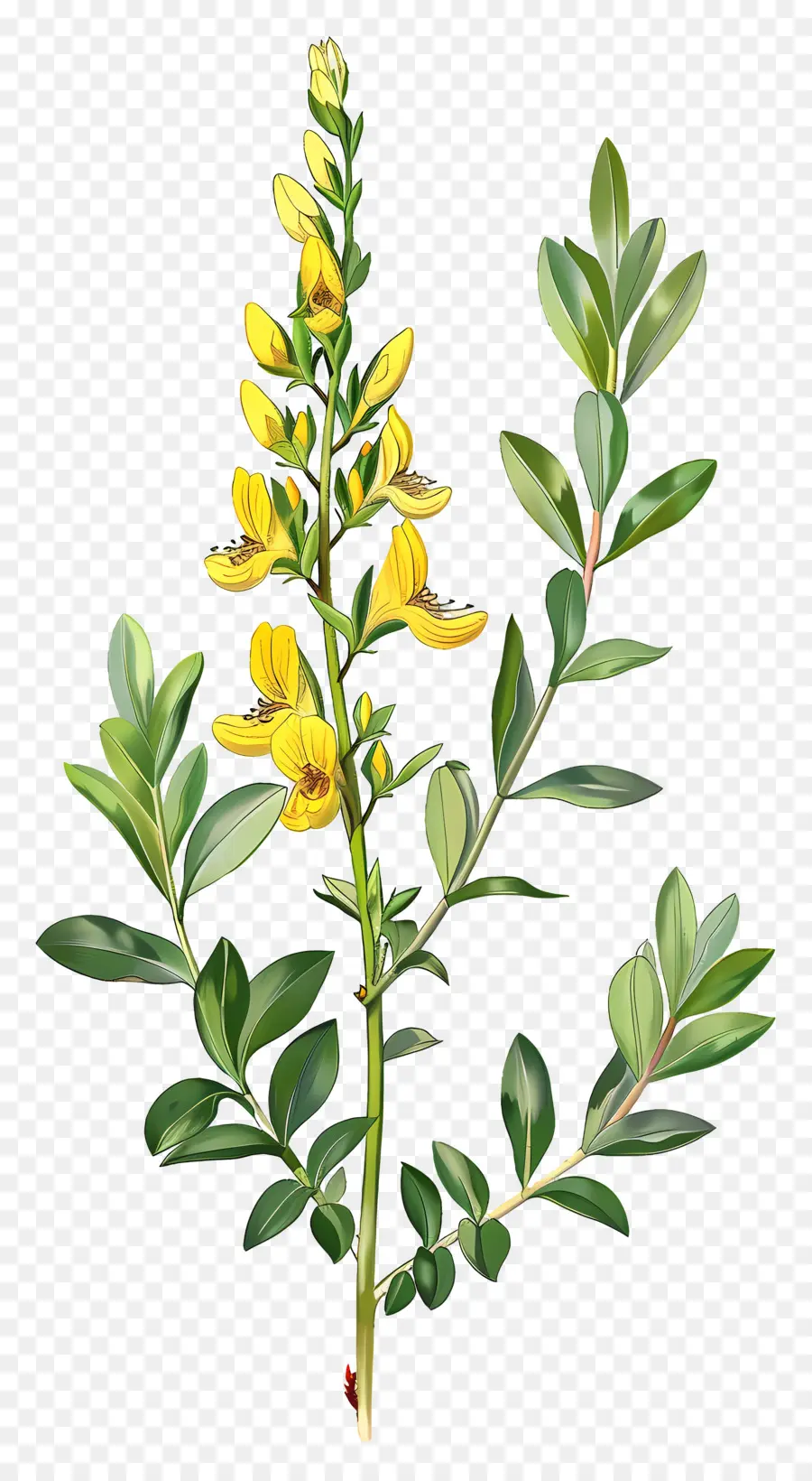 Flor Cytisus Wolgaricus，Flores Amarelas PNG