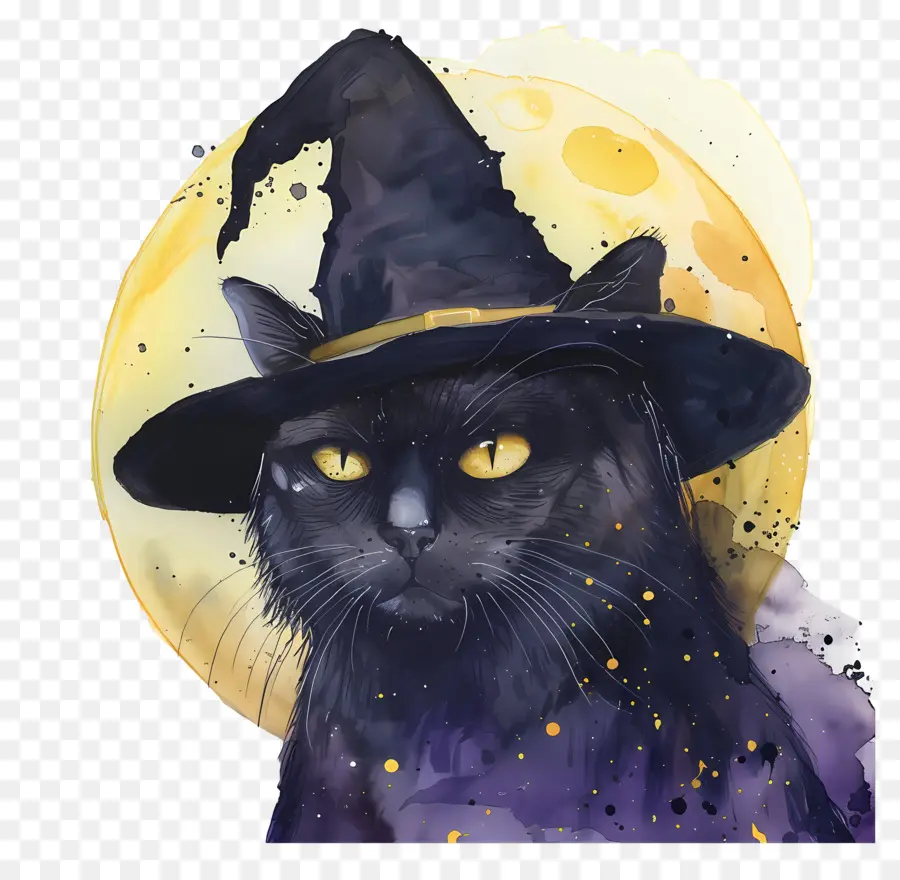 Gato De Halloween，Gato Preto PNG