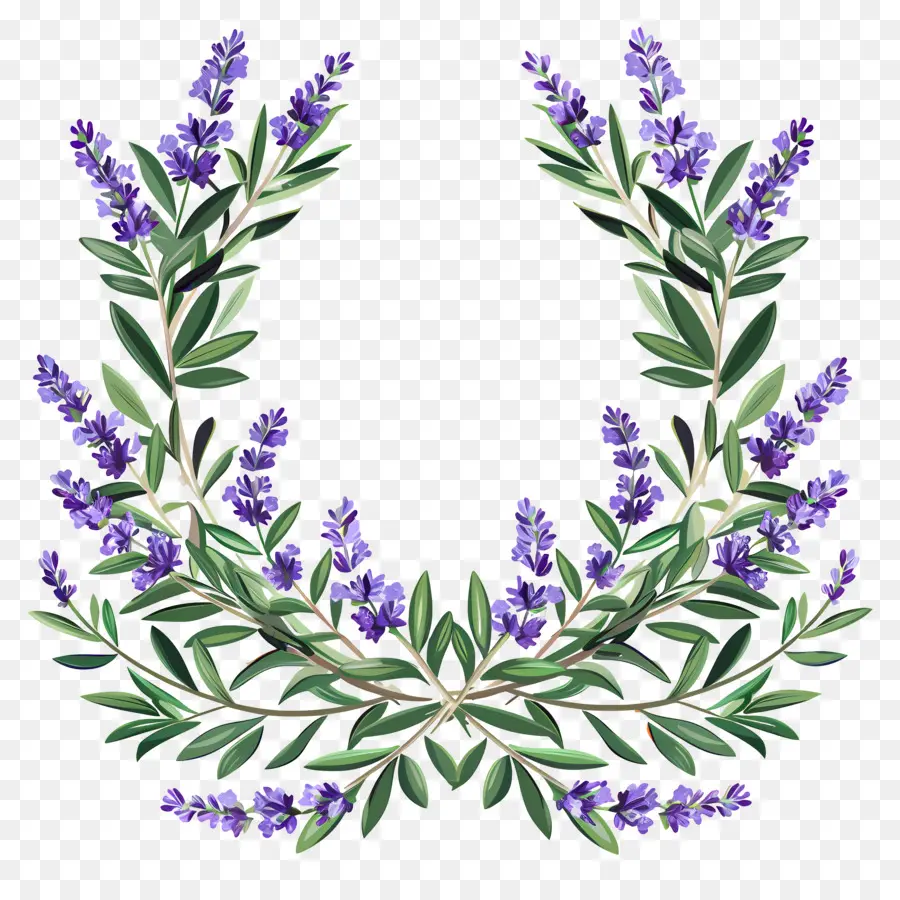 Guirlanda De Lavanda，Coroa De Lavanda PNG