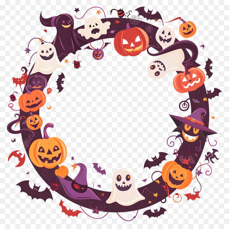 Moldura De Halloween，Guirlanda De Halloween PNG