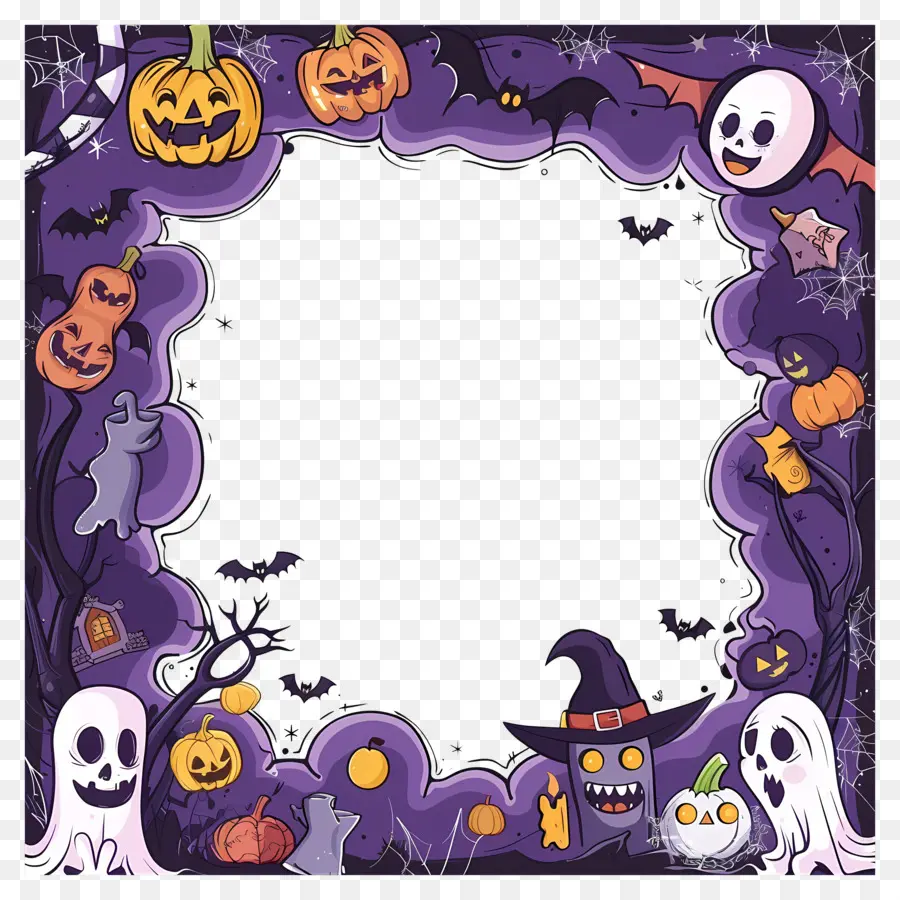 Moldura De Halloween，Abóbora PNG