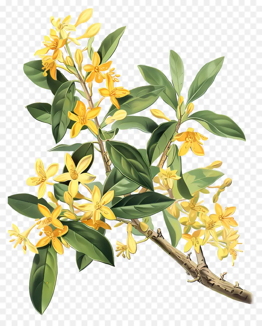 Flor De Osmanthus，Flores Amarelas PNG