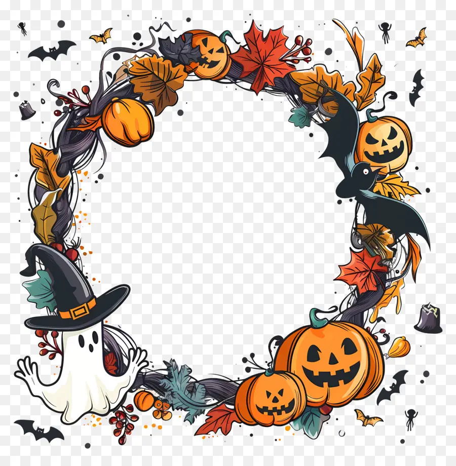 Moldura De Halloween，Abóbora PNG