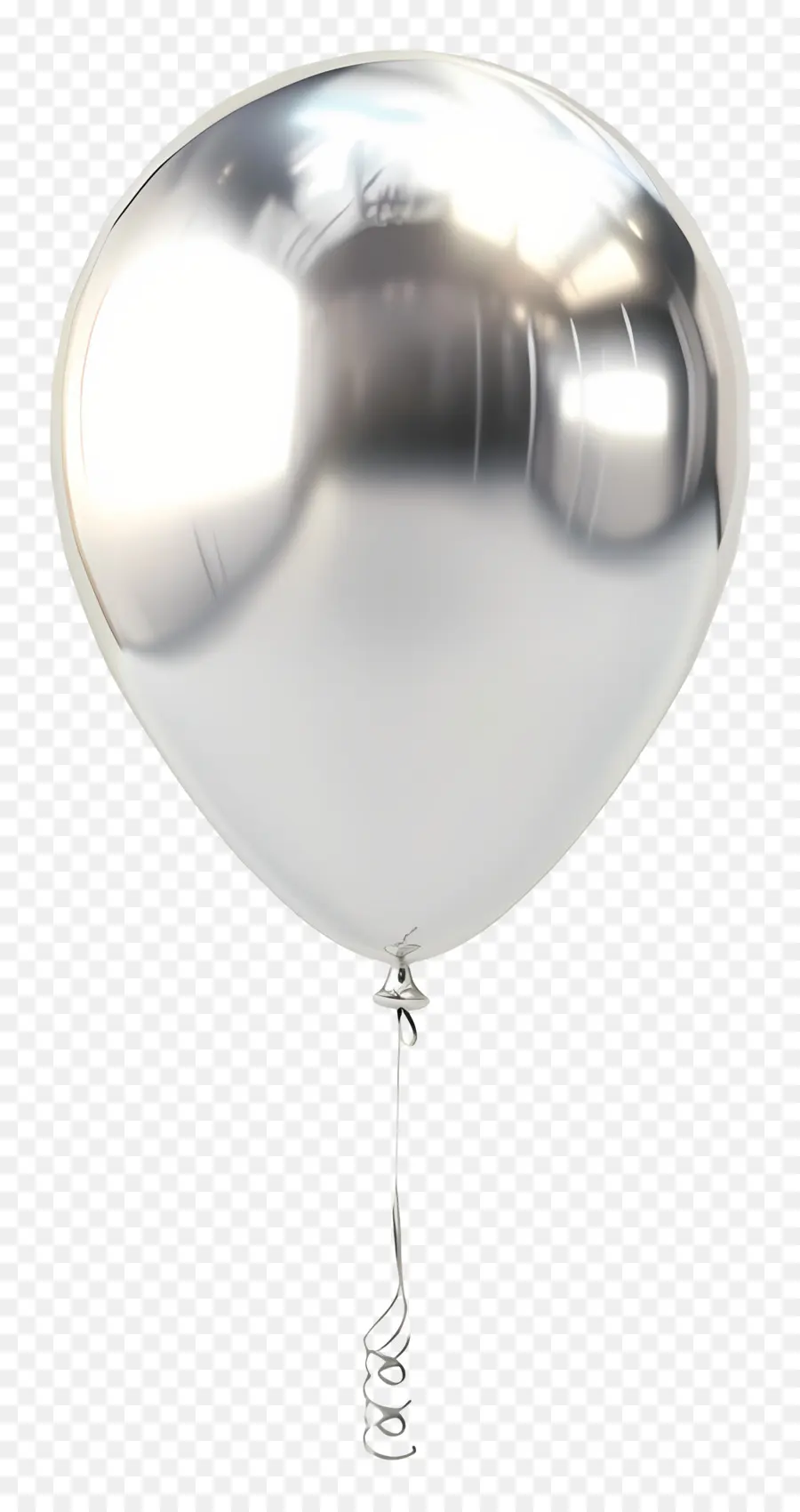 Balão Único，Balão Prateado PNG