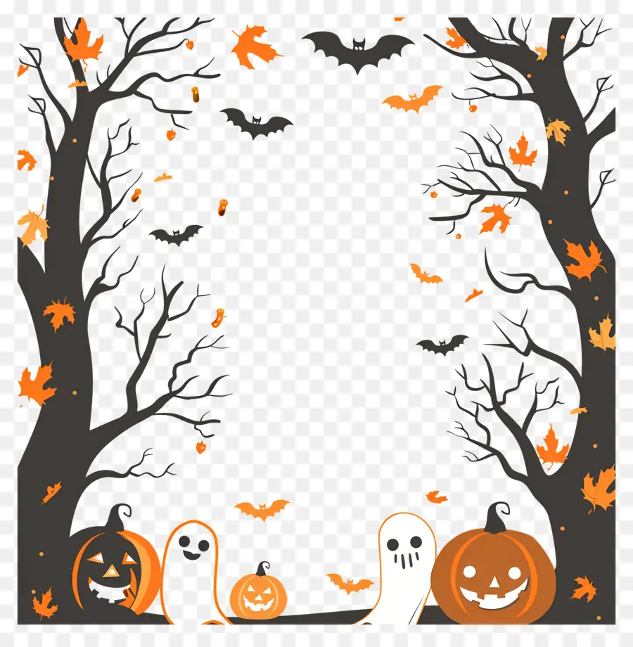 Moldura De Halloween，Abóbora PNG