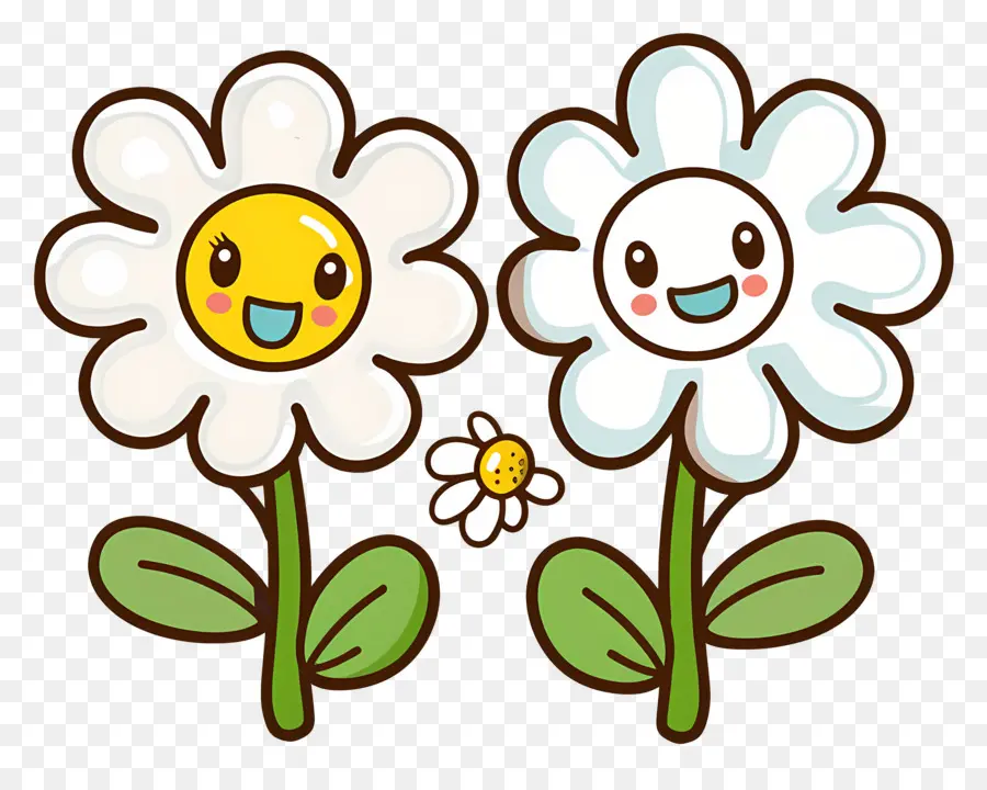 Emoji De Flor，Lindas Flores Sorridentes PNG