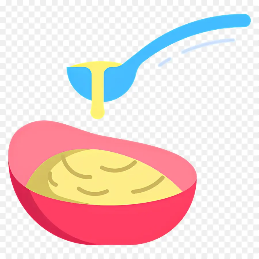 Comida Para Bebê，Tigela Com Líquido Derramado PNG