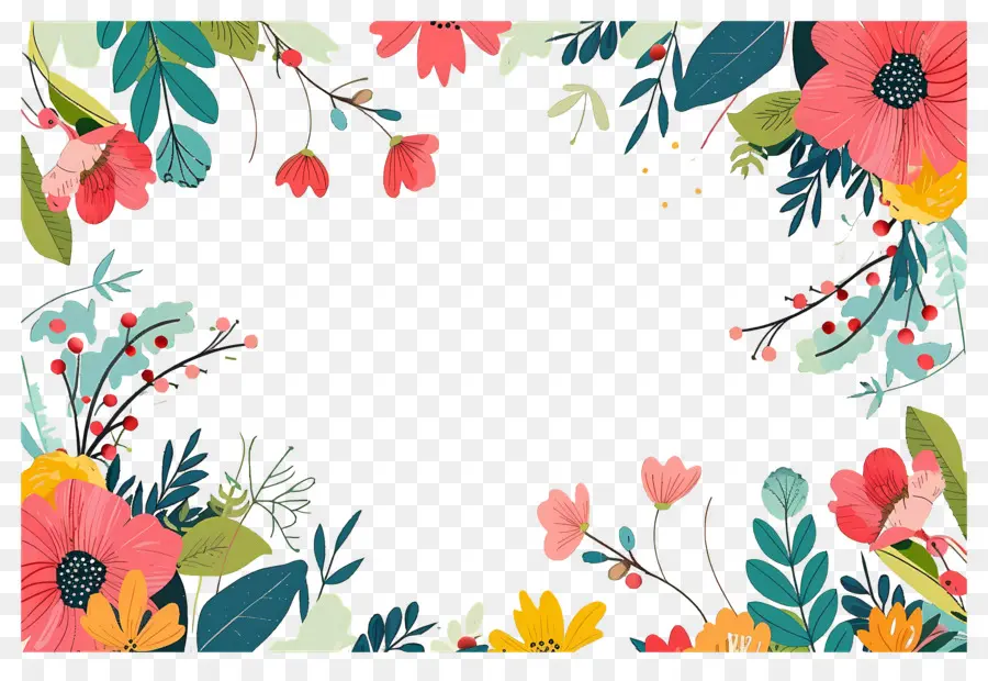 Fundo Floral，Moldura Floral PNG