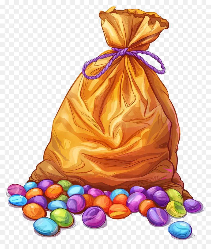 Saco De Doces，Colorido PNG