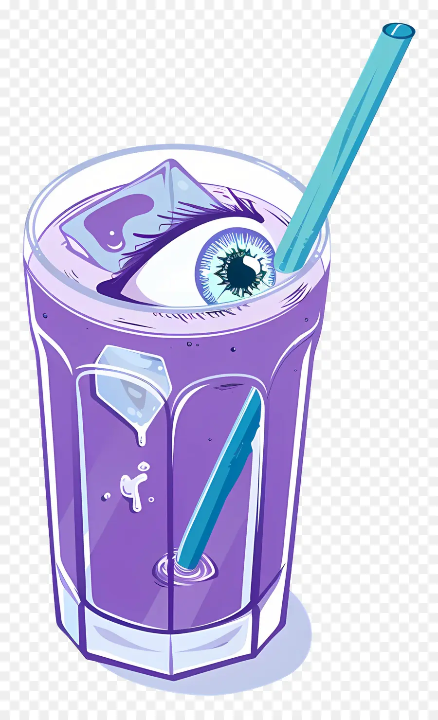 Bebida De Halloween，Bebida De Globo Ocular Roxo PNG