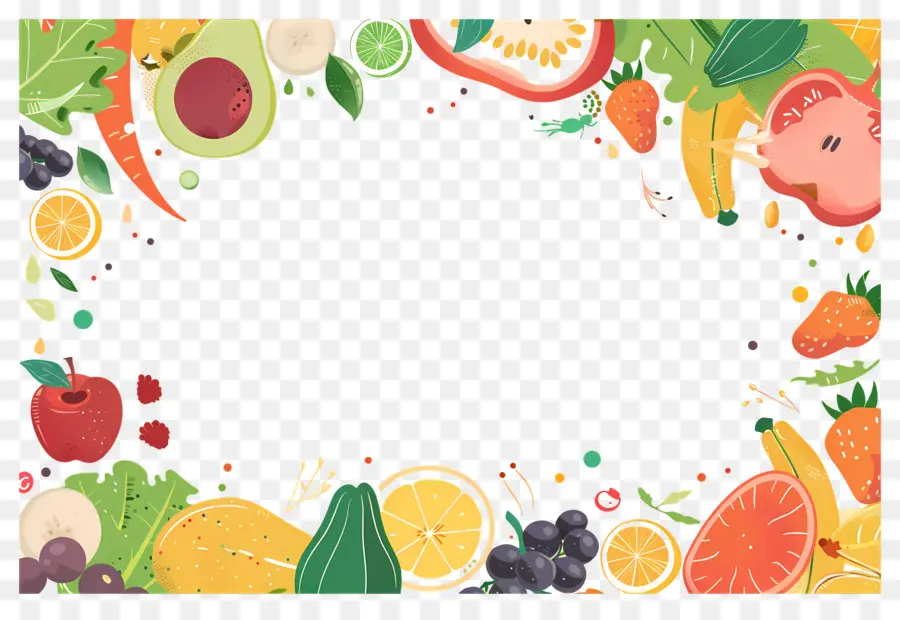 Fundo Alimentar，Quadro De Frutas PNG