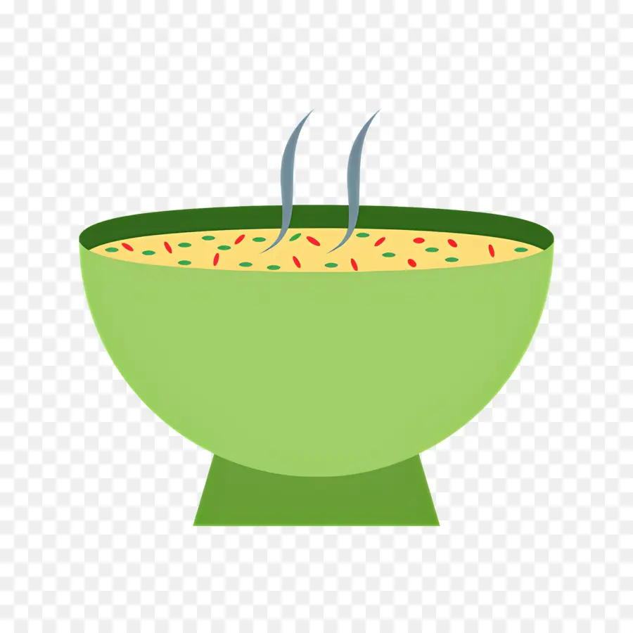 Vapor De Comida，Tigela Verde PNG