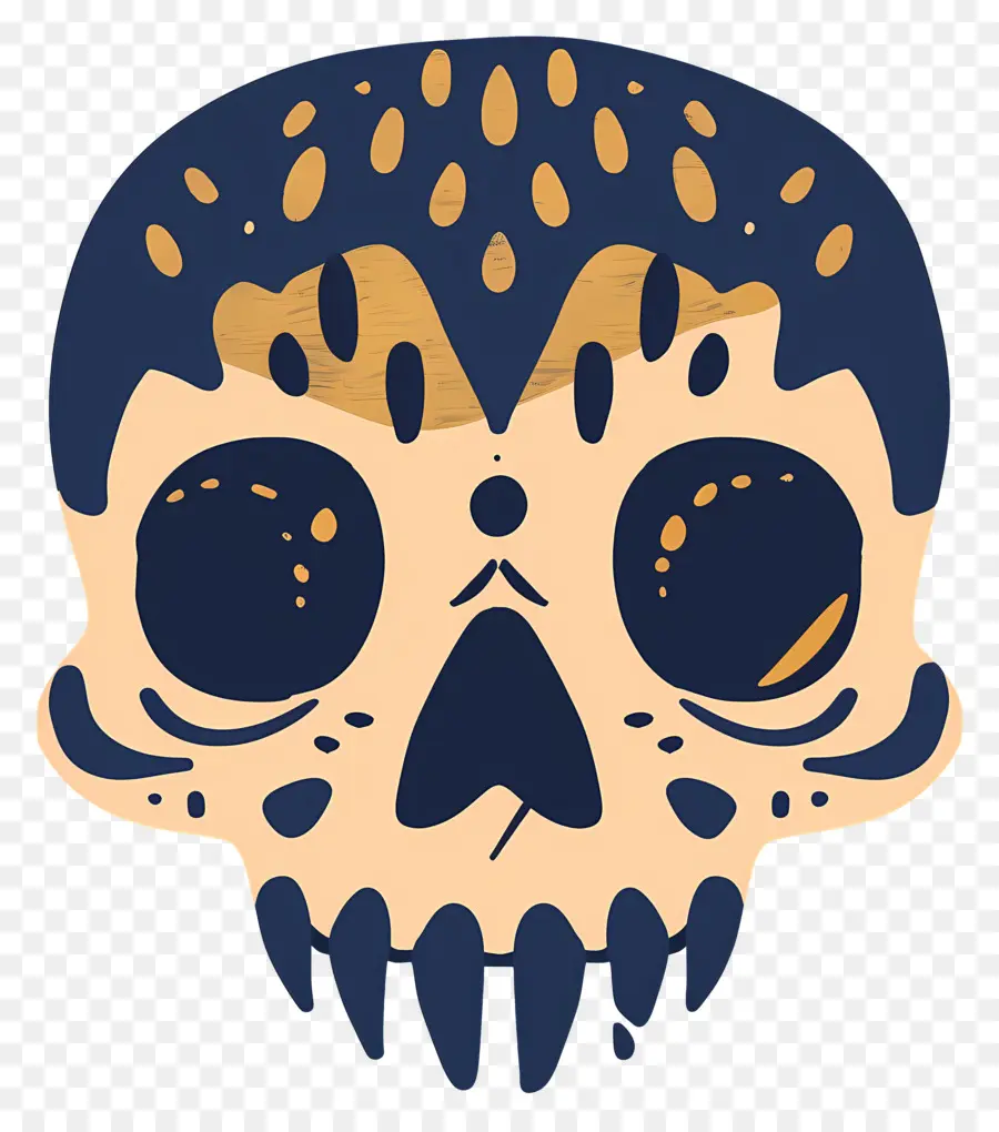 Caveira De Halloween，Caveira Bege PNG