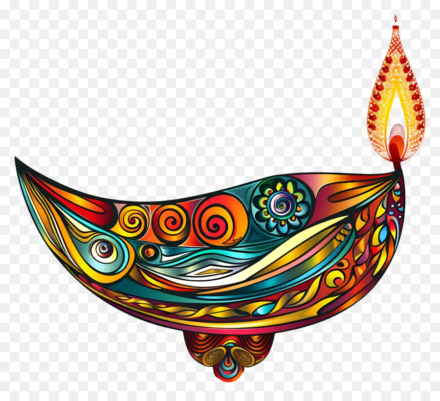 Diwali Diya，Diya Elegante PNG