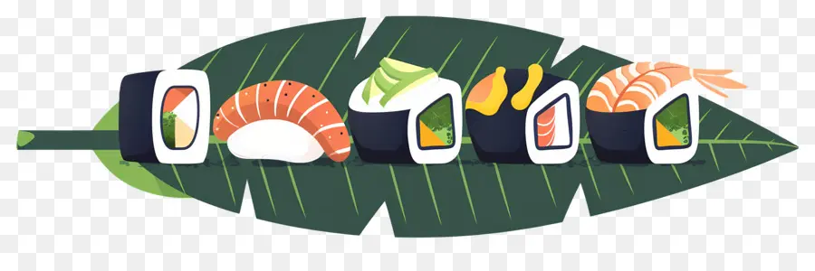 Sushi Na Folha，Sushi PNG