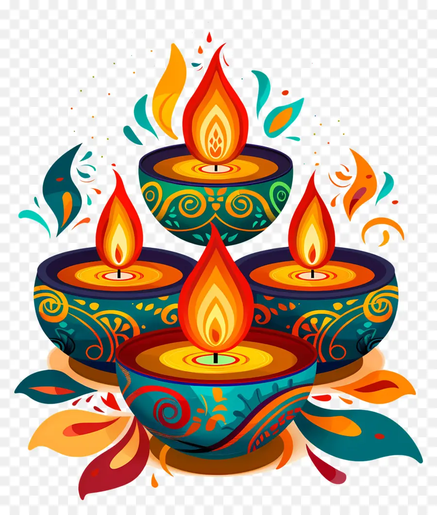 Vela Diwali，Diy Decorativo PNG