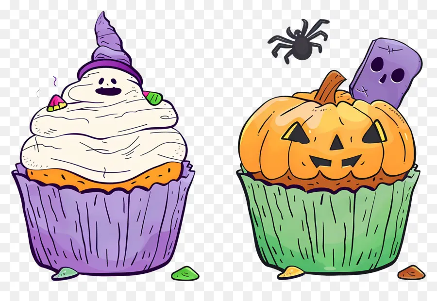 Bolinhos De Halloween，Fantasma PNG