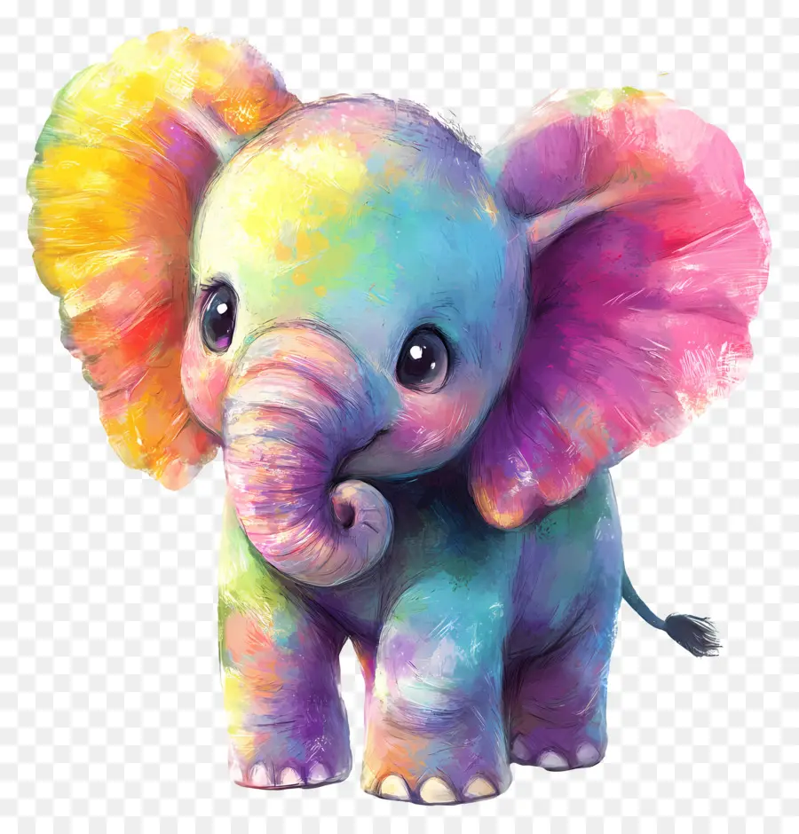 Bebê Elefante，Elefante Colorido PNG