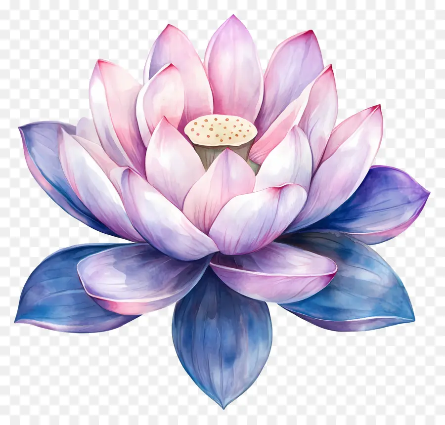 Aquarela Lótus，Flor De Lótus PNG