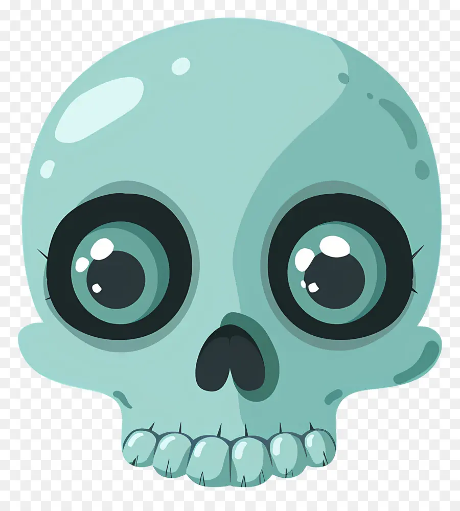 Caveira De Halloween，Crânio Azul Escuro PNG