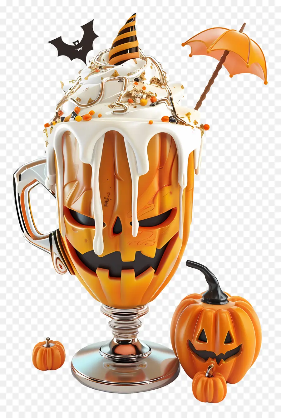 Batido De Halloween，Milk Shake De Abóbora PNG