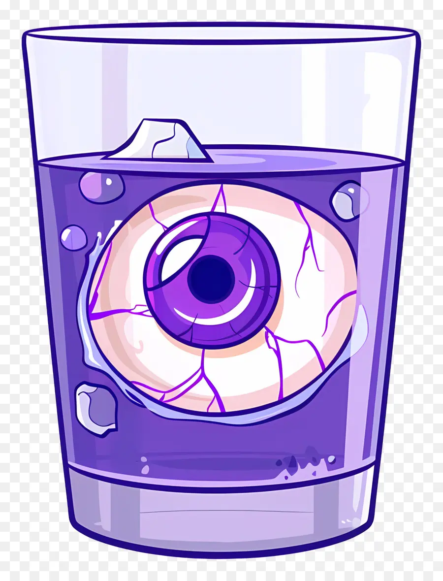 Bebida De Halloween，Bebida De Globo Ocular Roxo PNG