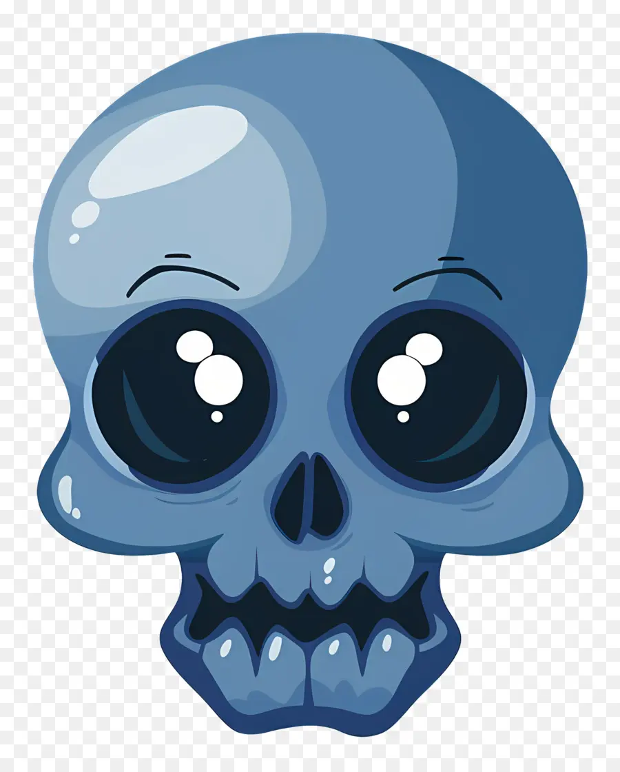 Caveira De Halloween，Crânio Azul Escuro PNG