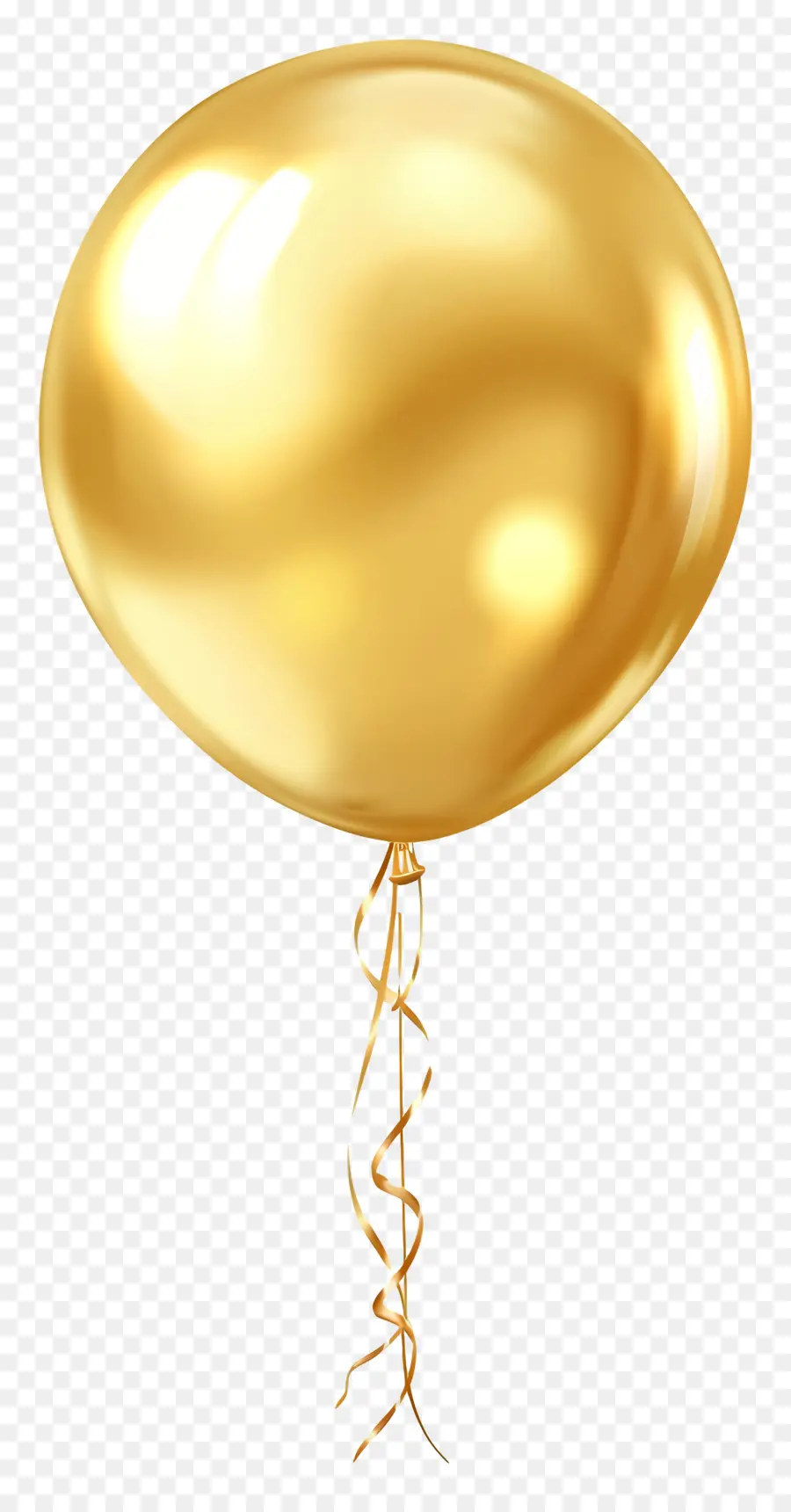 Balão Único，Balão Dourado PNG