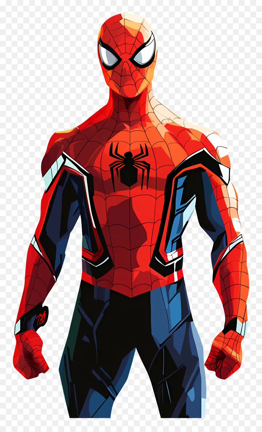 Homem Aranha Em Pé，Homem Aranha Em Terno Vermelho E Azul PNG