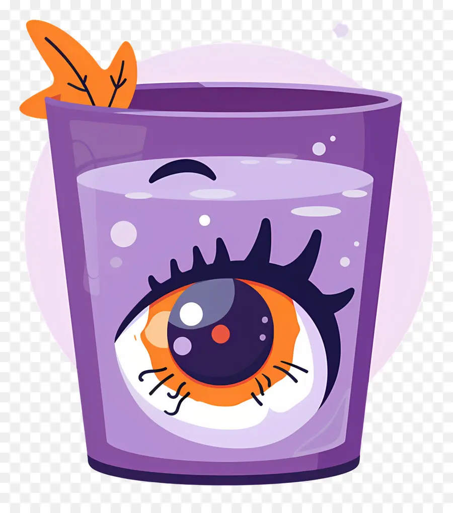 Bebida De Halloween，Bebida De Globo Ocular Roxo PNG