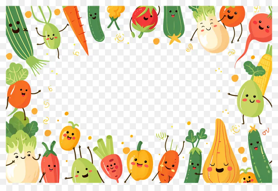 Fundo Alimentar，Legumes Sorridentes PNG