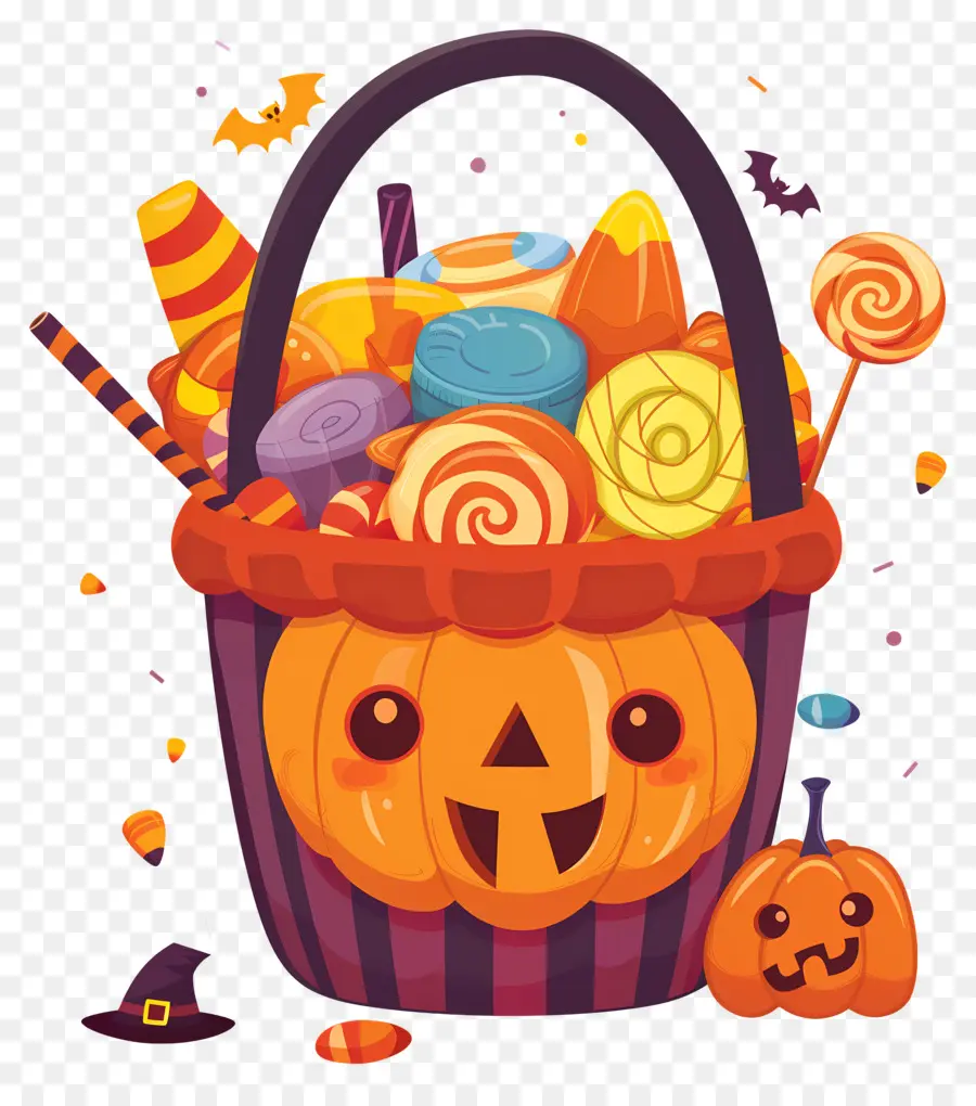 Cesta De Halloween，Cesta De Abóbora PNG