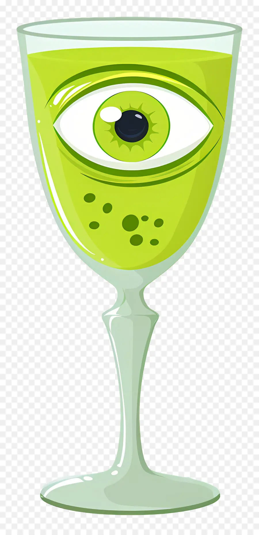 Bebida De Halloween，Bebida Verde Com Globo Ocular PNG