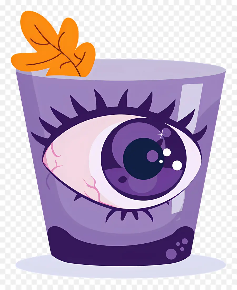 Bebida De Halloween，Bebida De Globo Ocular Roxo PNG