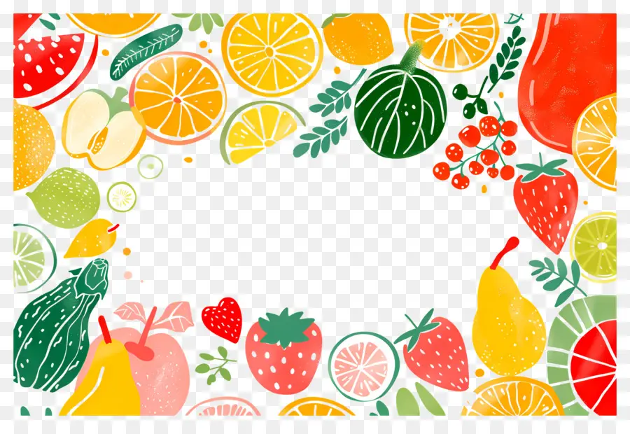 Fundo Alimentar，Quadro De Frutas PNG