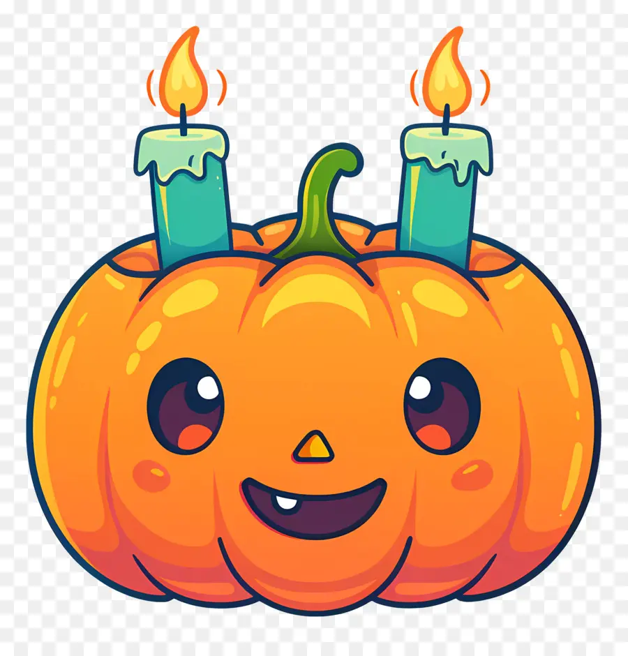 Velas De Halloween，Abóbora PNG