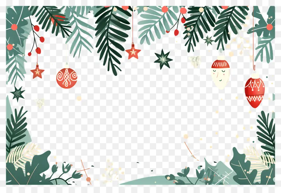 Fundo De Natal，Moldura Decorativa PNG