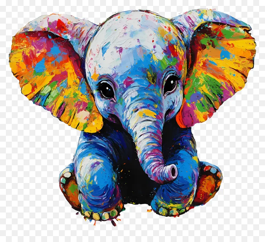 Bebê Elefante，Elefante Colorido PNG