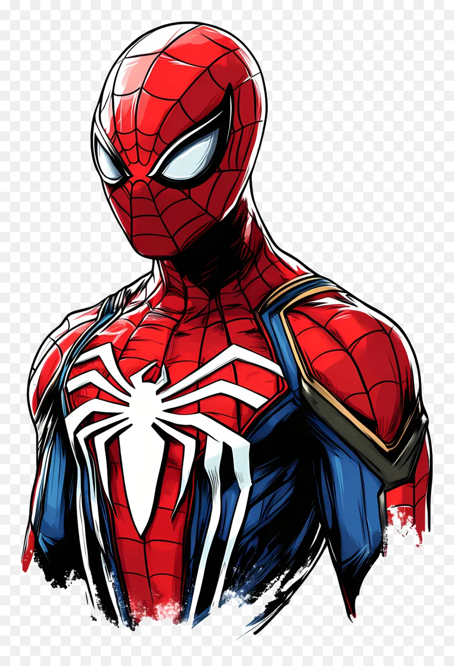 Homem Aranha Em Pé，Homem Aranha Em Terno Vermelho E Azul PNG