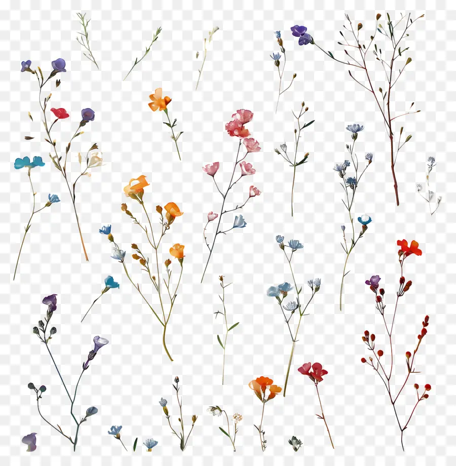 Fundo De Flor，Flores Em Aquarela PNG