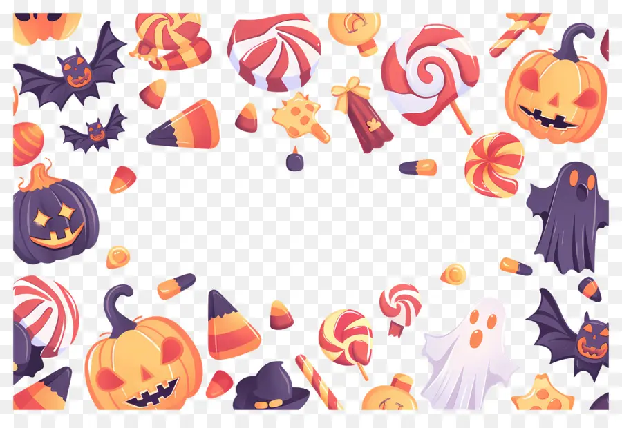 Fundo De Halloween，Decorações De Halloween PNG