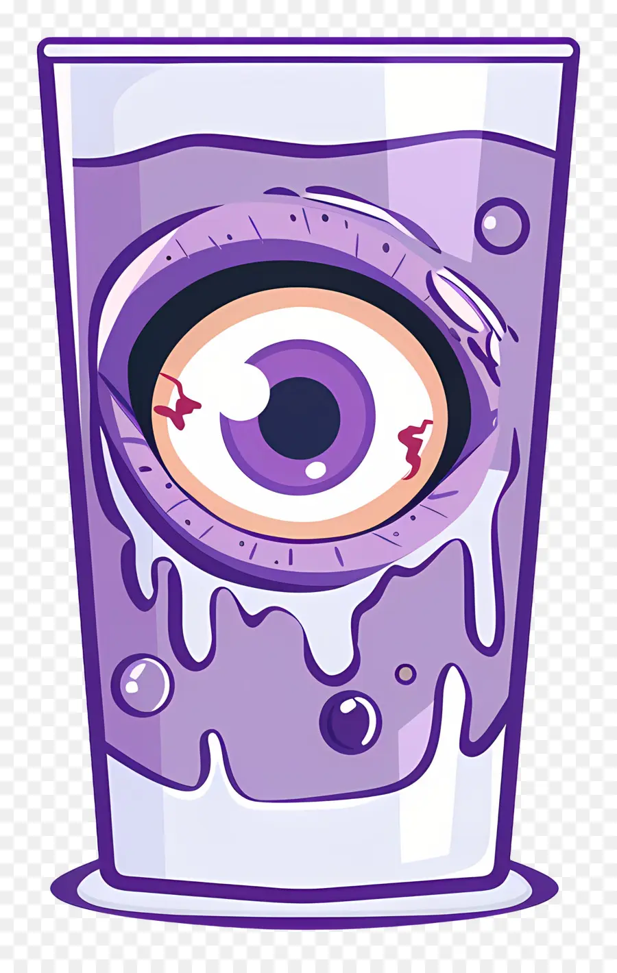 Bebida De Halloween，Bebida De Globo Ocular Roxo PNG