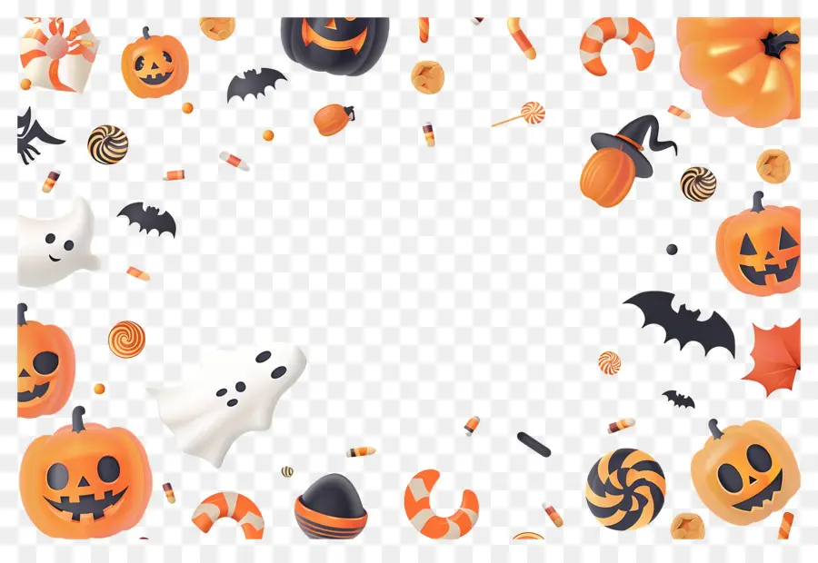 Fundo De Halloween，Decorações De Halloween PNG