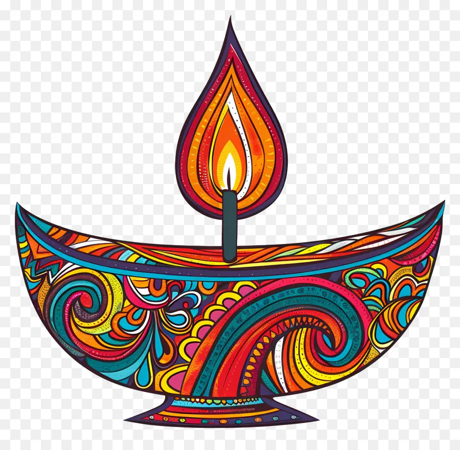 Diwali Diya，Diya Intrincado PNG